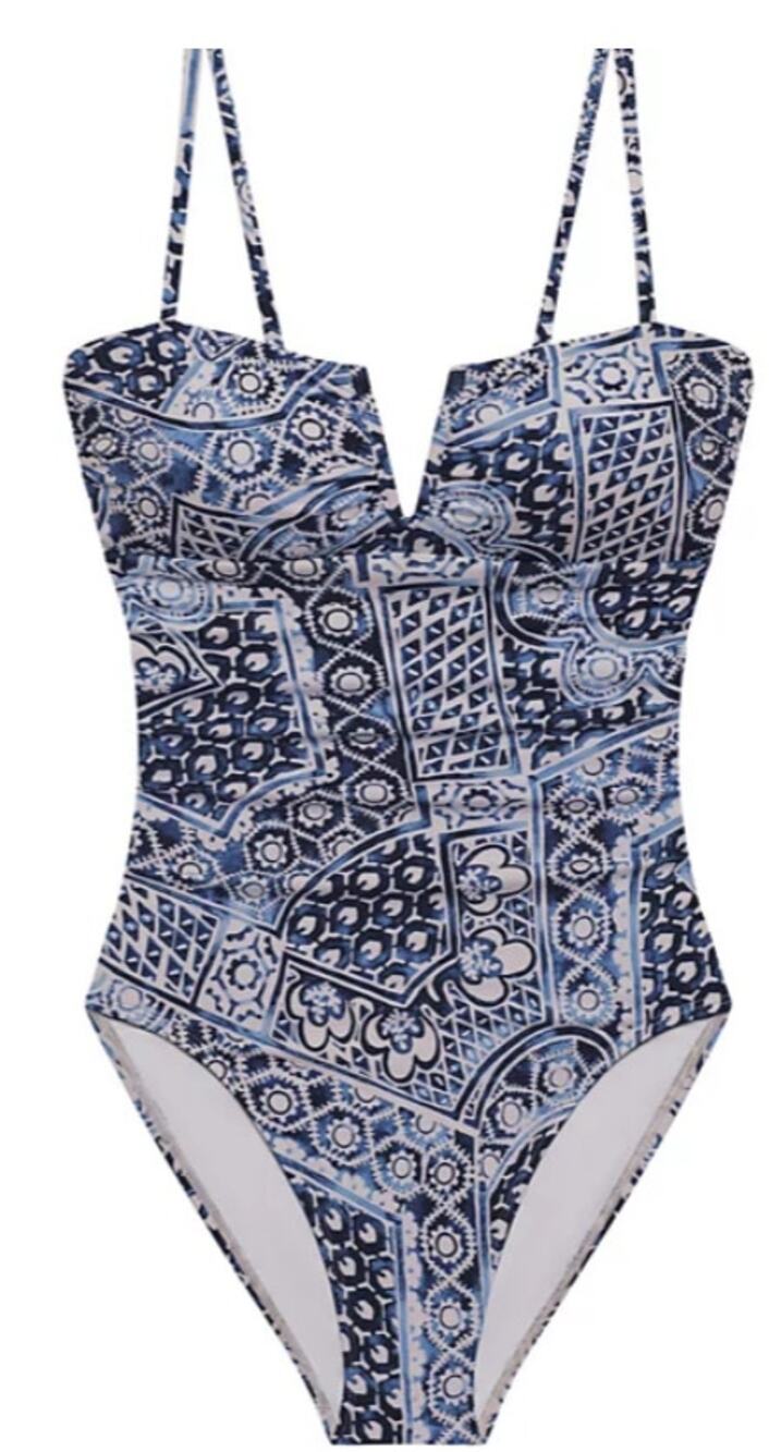 Ralph Lauren Women's V-Wire Over-The-Shoulder One-Piece Swimsuit